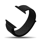 amBand Apple Watch Sport Loop Band 38mm, Lightweight Breathable Nylon Replacement Band for Apple Watch Nike+, Series 1, Series 2, Series 3, Sport, Edition-Dark Black