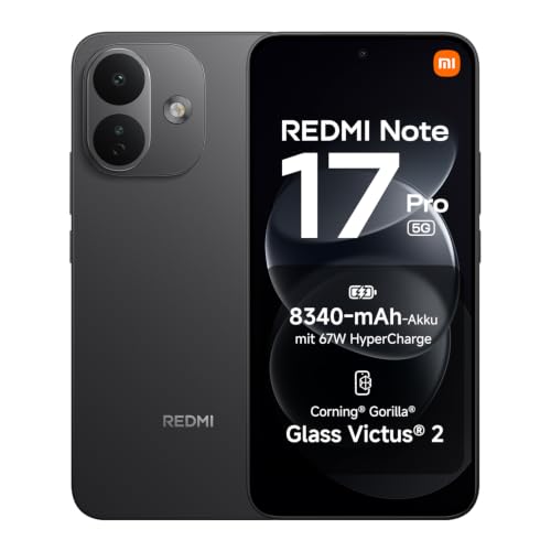 XIAOMI REDMI Note 17 Pro 5G, Smartphone 8+512GB, Black, 8340mAh Battery