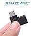 GodSpin USB-C 90 Degree Angle Adapter [2 Pack] - Male to Female, Right & Left Angled, USB 3.1 Type-C Extension for Laptop & Tablet (Black)
