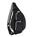 Meru Sling Bag - Sling Backpack for Women and Men – Premium Quality Crossbody Bags for Women. Exclusive Memory Foam Comfort Strap (Black)