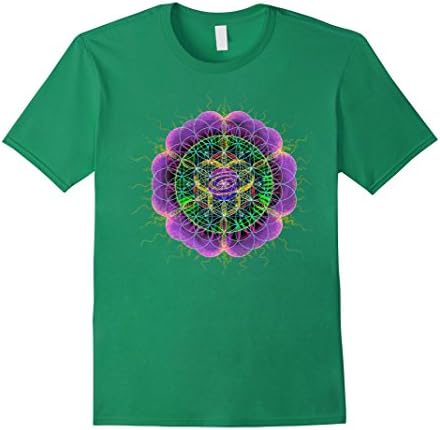 Men's Flower of Life Sacred Geometry Tee Shirt 3XL Kelly Green