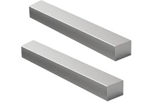 DIYDIYSHOP 16-Inch Length Square Aluminum Flat BAR,Square Aluminum Bar 1/2"(13mm) x 1/2"(13mm) x 16"(406mm),6061 Aluminium General Purpose Plate,T6511 Solid New Mill Stock(2Pcs)