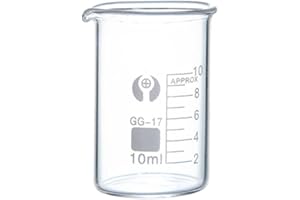 Professional Lab Beaker Clear Measuring Cup Glass Beaker High Temperature Resistance Cup for Lab Use 10Ml 2Pcs Beautiful Desi
