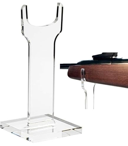 thumbnail image 2 of 3-Pack Clear Acrylic Pistol Rack – Handgun Display Stand With Anti-Slip Strips 2 of 5