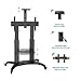 North Bayou Mobile TV Cart TV Stand with Wheels for 55 to 80 Inch LCD LED OLED Plasma Flat Panel Screens up to 125lbs AVF1800-70-1P Black Aluminumthumb 2
