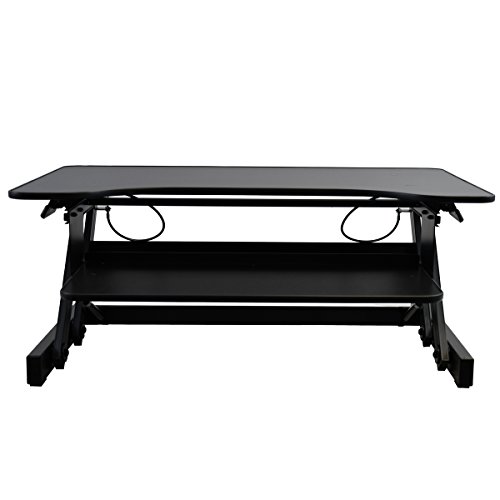 Ergonomia Height Adjustable Standing Sit to Stand Desk Riser, Black