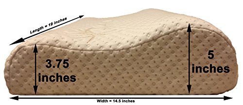 Memory Foam Neck Pillow - Orthopedic Contour - Chiropractor Designed and Approved - Soft Bamboo Cover - Made in USA - Great for Neck Pain, CertiPUR-US (Large) Memory Foam Neck Pillow - Orthopedic Contour - Chiropractor Designed and Approved - Soft Bamboo Cover - Made in USA - Great for Neck Pain, CertiPUR-US (Large)