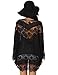 Women's Floral Crochet Lace Kimono Cardigan Fringe Beach Cover up Blouses Top