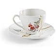 Seletti Kintsugi Coffee Cup with Saucer in Porcelain and 24 Carat Gold mod. 2