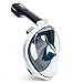 Seaview 180 Degree Panoramic Snorkel Mask- Full Face Design,Panoramic White / Teal,Small/Medium