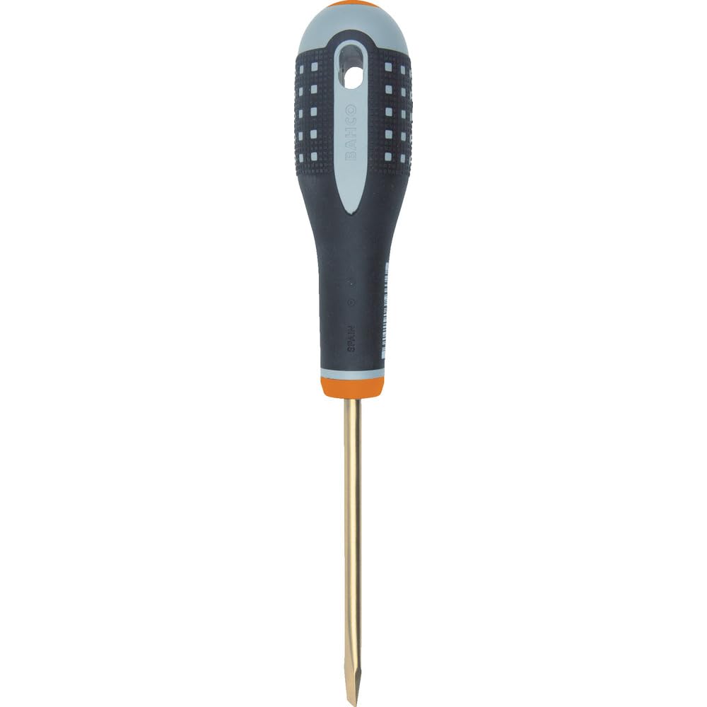 Bahco NSB300-6-100 Beryllium Copper Ergo Slotted Screwdriver, Multi-Colour, 6 mm