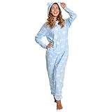 Angelina Women's Fleece Novelty One-Piece Hooded