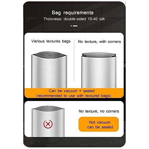 Vakuumierer Vakuumierer, Automatische Lebensmittel Vakuum-Dichtungs-Maschine mit Cutter Rolltasche Slot, for Trocken… – Bild 8