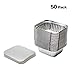 XIAFEI 1LB Takeout Foil Pans with Lids(50 Pack), Recyclable Food Storage,Disposable Aluminum Foil for Catering Party Meal Prep Freezer Drip Pans BBQ Potluck Holidays- 5.5