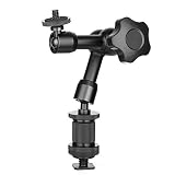 ChromLives 7" Magic Arm Articulating Magic Friction Arm Adjustable w/Hot Shoe Mount 1/4" Tripod Screw for DSLR Camera Rig/LCD Monitor/DV Monitor/LED Lights/Flash Light/Microphone/DJI Osmo