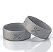 Silicone Wedding Ring Men Women. Unique Design Worker, Sportsmen, Engineers. Benefits: Comfortable Fit, Dielectric, Non-Toxic, Skin Safe, Finger Safe. Sizes 6-13. Black, Gray.