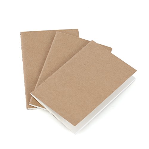 Wanderings Traveler's Pocket Notebook Refill Inserts - Blank Paper - Set of 3 | Passport Journal Size | 5 x 3.5 Inches (12.5 x 9 cm) B7 - Thumbnail 7