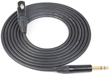Mogami 2549 Professional Studio Microphone Cable | XLR Female 3-Pin to 1/4 Inch TRS | Neutrik Gold | 2 Feet | Black | Assembled in The USA