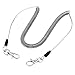 Booms Fishing Coiled Lanyard Safety Rope inset Wire Steel 118 inches 2pcs