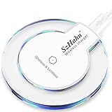 Wireless Charger , Qi Charger, SzHahn Qi Wireless Charger - Ultra-Slim Qi Wireless Charging Pad for iPhone 8 / iPhone 8 plus and All Qi-Enabled Devices -White