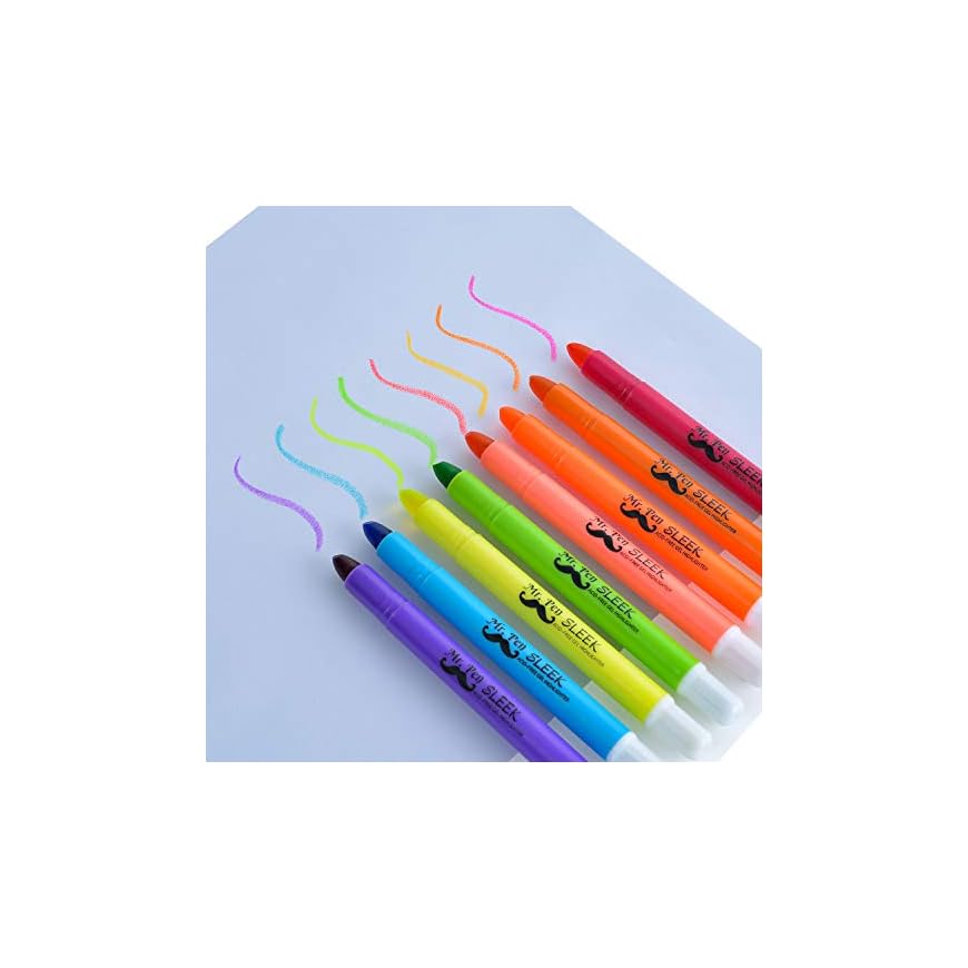 Mr. Pen No Bleed Gel Highlighter, Bible Highlighters, Assorted Colors, Pack of 8 Tiny Journals