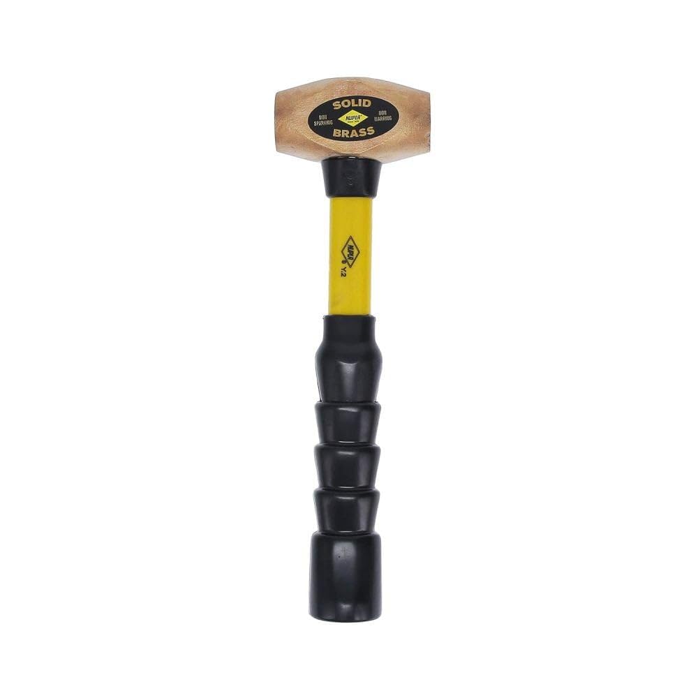 Nupla 4 lb. Non-Sparking Brass Hammer with 12 inch