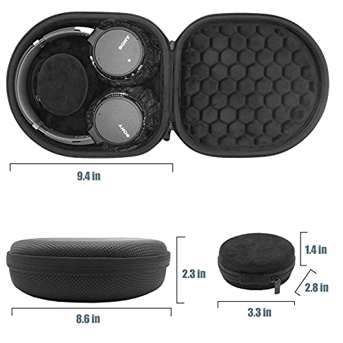 ProCase Hard Case for Sony WH1000XM5/ WH1000XM4/ WHXB910N/ WHCH710N/ WH-CH720N/ WHXB900N/ Bose 700/ QC35 II Wireless Noise Cancelling Headphones, Travel Carrying Bag with 2 Dust Covers -Black