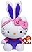Ty Beanie Babies Hello Kitty with Purple Ears Plush