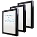 Natural art 11x14 Inch Removable Stretched Canvas with Frames Pack of 3 for Paintings Black