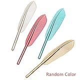 4PC Kawaii Feather Gel Ink Rollerball Pens, SUPPION Creative Stationery Student Gift 0.38mm