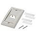 Panduit CFPE2IWY 1-Gang 2-Port Faceplate, Off White