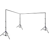 Savage Universal Background Stand | 24' width with 10' uprights and pivot bracket for studio, theater and corner setup