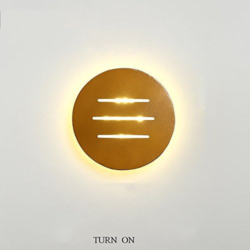HAKN Creative Iron Wall Lamp TV Background Wall Lamp Bedroom Bedside Restaurant Living Room Modern European Wall Lamp(5 Colors Available) (Color : Gold-B)