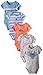 Quiksilver Baby-Boys Newborn 5 Pack Bodysuits Orange Blue Group