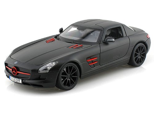 Mercedes SLS AMG Gullwing Matt Black 1/18 by Maisto 36196