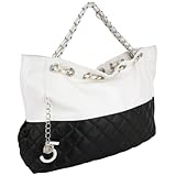 MG Collection CAMRYN Quilted Accent Oversized Hobo Handbag w/ Double Shoulder Chain