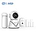 eLinkSmart WiFi Camera Kit Home Security Pan Tilt Camera System 2 Pack Door/Window Sensors PIR Detector Wireless Doorbell Night Vision Two Way Audio