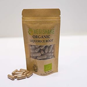 Organic Liquorice Root Vegan Pullulan Capsule Herbal Supplements Anti-Inflammatory Colon Cleanse (90 Capsules)