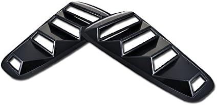 05-09 FORD MUSTANG ABS GT STYLE REAR QUARTER WINDOW LOUVERS VERSION 1 (WILL NOT FIT CONVERTIBLE) (BLACK)