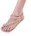 Zeagoo Women Bohemia Flower Beads Flip-flop Shoes Flat Sandals