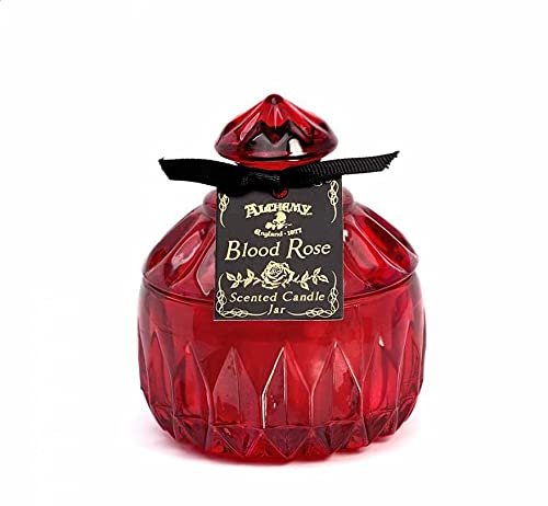 Alchemy Gothic Vintage Blood Red Scented Candle Jar (Round)