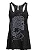 Beautiful Black Heather Vintage Look Skull Cameo Loose Fit Tank Top Muscle Tee – Size X-Large