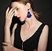 XOCARTIGE Tassel Earrings Thread Fringe Chandelier Drop Dangle Earrings Bohemia Beaded Disc Stud Earring for Women(Blue)