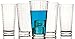 Circleware Matrix Heavy Base Highball Tumbler Drinking Glasses, 4-Piece Set, Home Party Entertainment Beverage Glassware Ice Tea Cups for Water, Juice, Milk, Beer, 15.75 Ounce, Windowpane