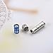 HooAMI Stainless Steel Only Love Perfume Bottle Urn Pendant Necklace - Memorial Ash Keepsake - Cremation Jewelry Blue