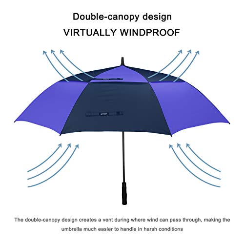 image for G4Free 68 Inch Automatic Open Golf Umbrella Double Canopy Extra Large 