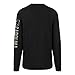 NFL Carolina Panthers Men's OTS Slub Long Sleeve Team Name Distressed Tee, Jet Black, Large