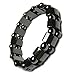 Owill Magnetic Weight Loss Bracelet Hand String Slimming Body Stimulating Acupoints Gallstone Bracelet (A, Black A)