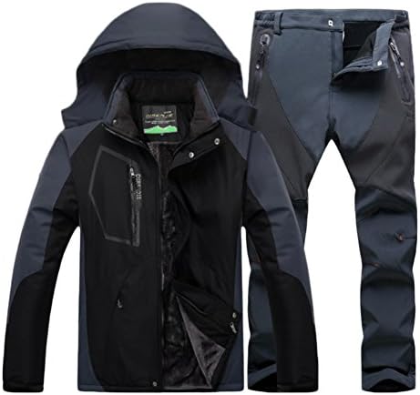 Men's Outdoor Waterproof Jacket/Trouser Suit Adult Windproof Coat/Climbing ski Pants Set