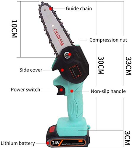 Mini-Kettensäge Schnurlose elektrische 4-Zoll-Kettensäge mit bürstenlosem Motor, 0,7 kg Einhand-leistungsstarke Mini… – Bild 8